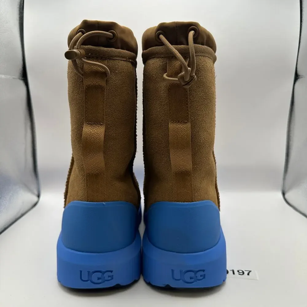 UGG Men's 10 Classic Weather Hybrid Chestnut Big Sky Blue Suede Boot 1143992